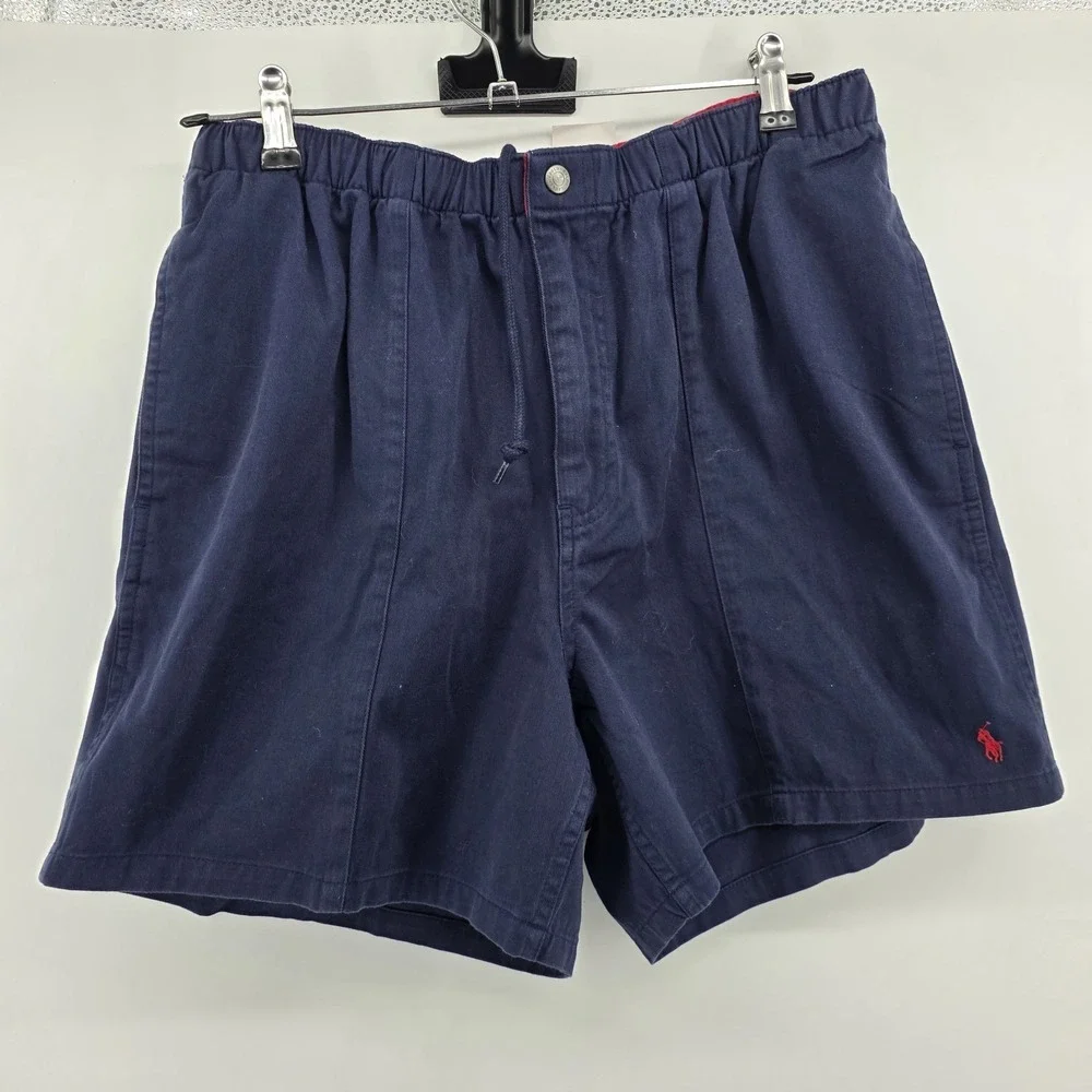 Polo RALPH LAUREN Mens Medium STRECH BAND WAIST SHORT NAVY Drawstring New